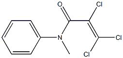 2,3,3-trichloro-N-methyl-N-phenylacrylamide Struktur