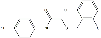 N1-(4-chlorophenyl)-2-[(2,6-dichlorobenzyl)thio]acetamide Struktur