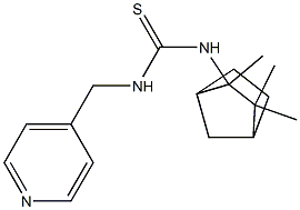 N-(4-pyridylmethyl)-N'-(2,3,3-trimethylbicyclo[2.2.1]hept-2-yl)thiourea Struktur