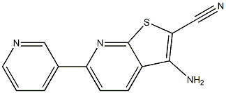 3-amino-6-(3-pyridinyl)thieno[2,3-b]pyridine-2-carbonitrile Struktur