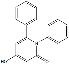 4-hydroxy-1,6-diphenyl-1,2-dihydropyridin-2-one Struktur