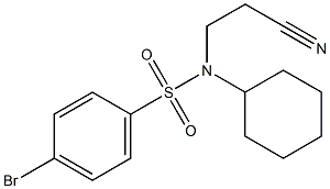 N1-(2-cyanoethyl)-N1-cyclohexyl-4-bromobenzene-1-sulfonamide Struktur