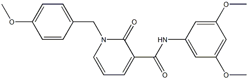 N-(3,5-dimethoxyphenyl)-1-(4-methoxybenzyl)-2-oxo-1,2-dihydro-3-pyridinecarboxamide Struktur