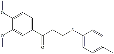 1-(3,4-dimethoxyphenyl)-3-[(4-methylphenyl)sulfanyl]-1-propanone Struktur