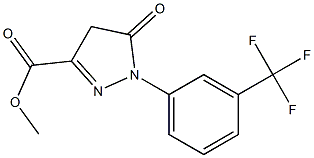 methyl 5-oxo-1-[3-(trifluoromethyl)phenyl]-4,5-dihydro-1H-pyrazole-3-carboxylate Struktur