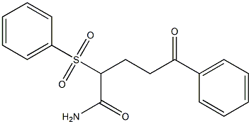 5-oxo-5-phenyl-2-(phenylsulfonyl)pentanamide Struktur