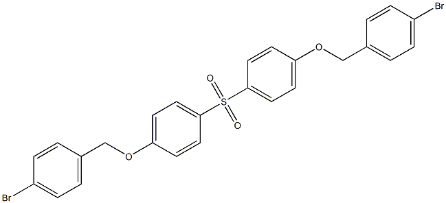 1-[(4-bromobenzyl)oxy]-4-({4-[(4-bromobenzyl)oxy]phenyl}sulfonyl)benzene Struktur