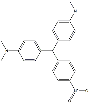 N1,N1-dimethyl-4-[[4-(dimethylamino)phenyl](4-nitrophenyl)methyl]aniline Struktur