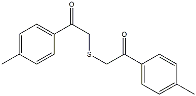 1-(4-methylphenyl)-2-{[2-(4-methylphenyl)-2-oxoethyl]thio}ethan-1-one Struktur