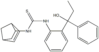 N-bicyclo[2.2.1]hept-5-en-2-yl-N'-[2-(1-hydroxy-1-phenylpropyl)phenyl]thiourea Struktur