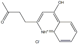 4-hydroxy-4-quinolinium-2-ylbutan-2-one chloride Struktur