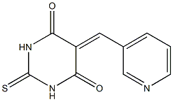 5-(3-pyridylmethylidene)-2-thioxohexahydropyrimidine-4,6-dione Struktur