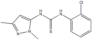 N-(2-chlorophenyl)-N'-(1,3-dimethyl-1H-pyrazol-5-yl)thiourea Struktur