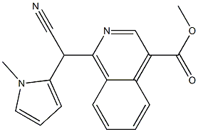 methyl 1-[cyano(1-methyl-1H-pyrrol-2-yl)methyl]-4-isoquinolinecarboxylate Struktur