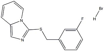 3-[(3-fluorobenzyl)thio]imidazo[1,5-a]pyridine hydrobromide Struktur