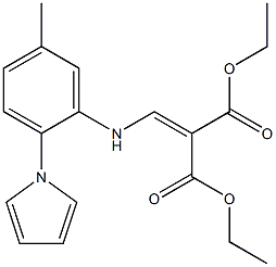 diethyl 2-{[5-methyl-2-(1H-pyrrol-1-yl)anilino]methylidene}malonate Struktur