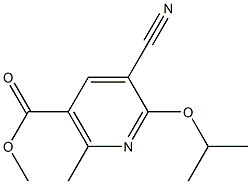 methyl 5-cyano-6-isopropoxy-2-methylnicotinate Struktur