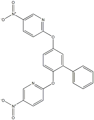 5-nitro-2-({5-[(5-nitropyridin-2-yl)oxy][1,1'-biphenyl]-2-yl}oxy)pyridine Struktur