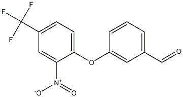 3-[2-nitro-4-(trifluoromethyl)phenoxy]benzenecarbaldehyde Struktur