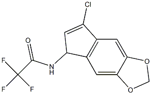 N-(7-chloro-5H-indeno[5,6-d][1,3]dioxol-5-yl)-2,2,2-trifluoroacetamide Struktur