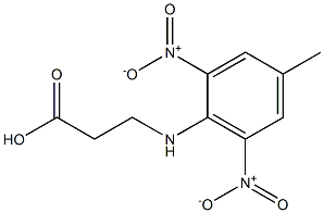 3-(4-methyl-2,6-dinitroanilino)propanoic acid Struktur