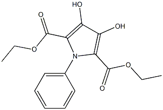 diethyl 3,4-dihydroxy-1-phenyl-1H-pyrrole-2,5-dicarboxylate Struktur