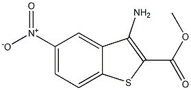 methyl 3-amino-5-nitro-1-benzothiophene-2-carboxylate Struktur