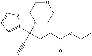 ethyl 4-cyano-4-morpholino-4-(2-thienyl)butanoate Struktur