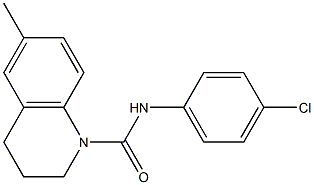 N-(4-chlorophenyl)-6-methyl-3,4-dihydro-1(2H)-quinolinecarboxamide Struktur