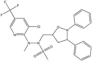 N'-[3-chloro-5-(trifluoromethyl)-2-pyridinyl]-N-[(2,3-diphenyltetrahydro-5-isoxazolyl)methyl]-N'-methylmethanesulfonohydrazide Struktur