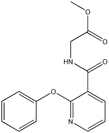 methyl 2-{[(2-phenoxy-3-pyridyl)carbonyl]amino}acetate Struktur