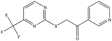 1-(3-pyridyl)-2-{[4-(trifluoromethyl)pyrimidin-2-yl]thio}ethan-1-one Struktur