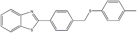 2-(4-{[(4-methylphenyl)thio]methyl}phenyl)-1,3-benzothiazole Struktur