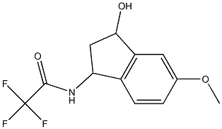 2,2,2-TRIFLUORO-N-(3-HYDROXY-5-METHOXY-2,3-DIHYDRO-1H-INDEN-1-YL)ACETAMIDE Struktur