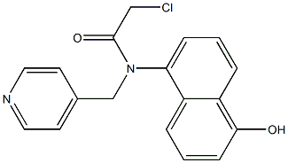 2-chloro-N-(1-hydroxynaphthalen-5-yl)-N-((pyridin-4-yl)methyl)acetamide Struktur