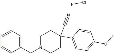 1-Benzyl-4-(4-Methoxyphenyl)Piperidine-4-Carbonitrile Hydrochloride Struktur