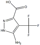 5-Amino-4-(trifluoromethyl)-1H-pyrazole-3-carboxylic acid Struktur