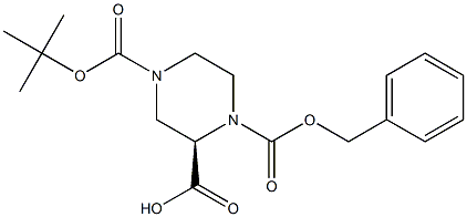 (R)-4-Boc-1-Cbz-piperazine-2-carboxylic acid Struktur