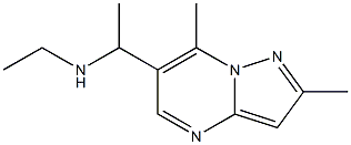 (1-{2,7-dimethylpyrazolo[1,5-a]pyrimidin-6-yl}ethyl)(ethyl)amine Struktur