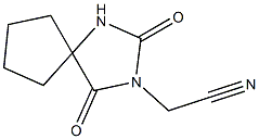 (2,4-dioxo-1,3-diazaspiro[4.4]non-3-yl)acetonitrile Struktur