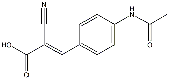 (2E)-3-[4-(acetylamino)phenyl]-2-cyanoacrylic acid Struktur