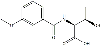 (2S,3R)-3-hydroxy-2-[(3-methoxybenzoyl)amino]butanoic acid Struktur