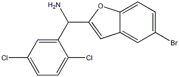 (5-bromo-1-benzofuran-2-yl)(2,5-dichlorophenyl)methanamine Struktur