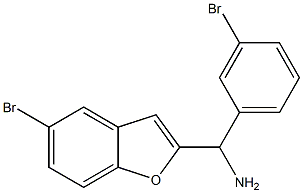 (5-bromo-1-benzofuran-2-yl)(3-bromophenyl)methanamine Struktur