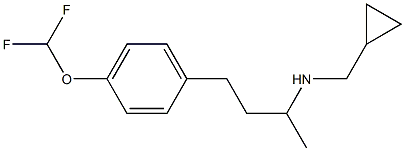 (cyclopropylmethyl)({4-[4-(difluoromethoxy)phenyl]butan-2-yl})amine Struktur