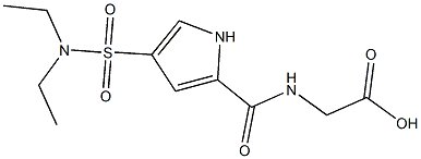 [({4-[(diethylamino)sulfonyl]-1H-pyrrol-2-yl}carbonyl)amino]acetic acid Struktur