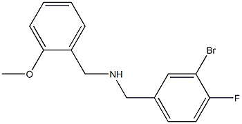 [(3-bromo-4-fluorophenyl)methyl][(2-methoxyphenyl)methyl]amine Struktur