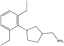 [1-(2,6-diethylphenyl)pyrrolidin-3-yl]methanamine Struktur