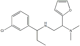 [1-(3-chlorophenyl)propyl][2-(dimethylamino)-2-(furan-2-yl)ethyl]amine Struktur