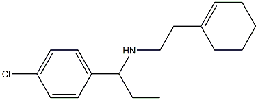 [1-(4-chlorophenyl)propyl][2-(cyclohex-1-en-1-yl)ethyl]amine Struktur